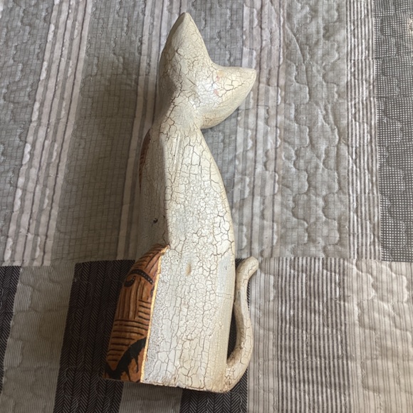 SOLID WOOD PAINTED DECOR CAT - Picture 4 of 9